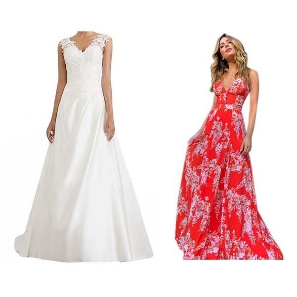 

party dresses 2pcs deep v reveal back camisole dress s with women wedding v-neck backless lace, White;black