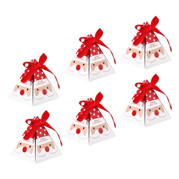 

gift wrap 30pcs christmas candy box decorative packaging boxes paper container party supplies (red santa, without hangtags)