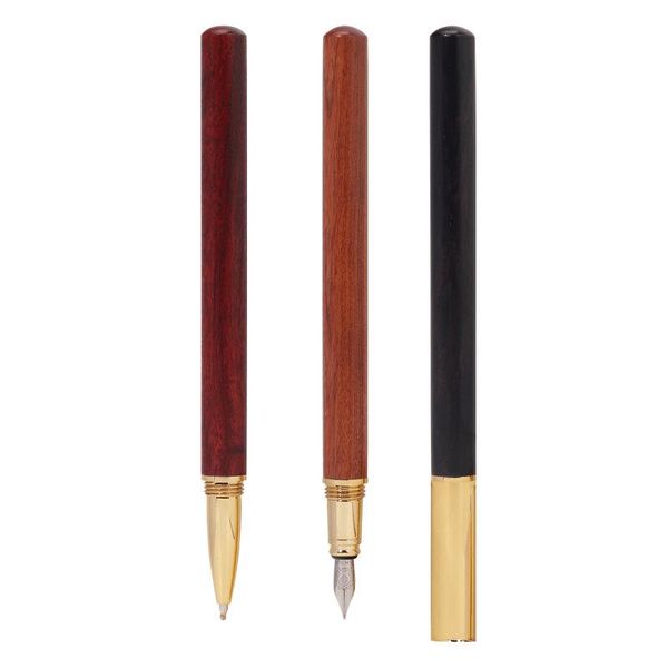 

fountain pens 1 pcs rosewood ball point pen sandalwood signature all copper pearl student business gifts writing smoothly