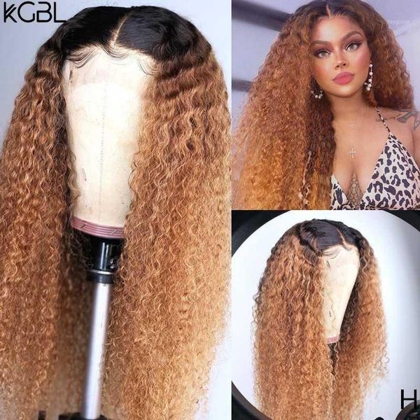 

colored curly t-part lace front human hair wigs with baby brazilian 150% density 8-24'' non-remy medium ratio1, Black;brown