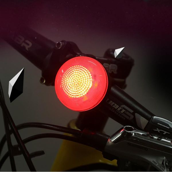 

highlight led bicycle tail warning light waterproof usb charge bike rear red lamp night safety cycling accessories lights