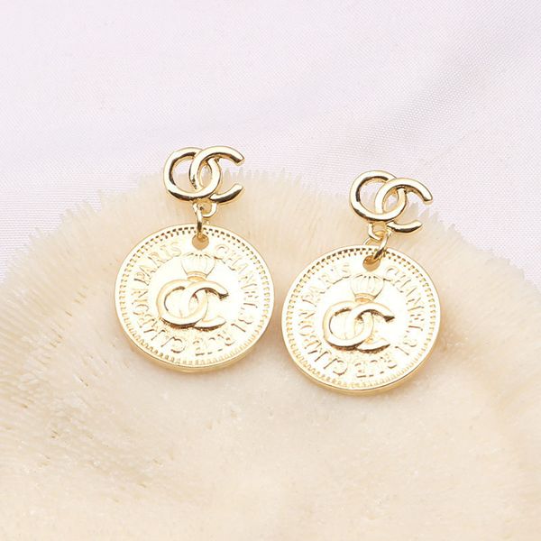 

personality circle coin earrings feminine long french indifference earrings accessories black friday, Golden;silver