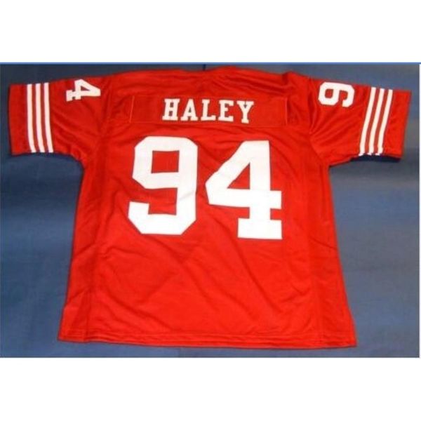

custom 009 youth women vintage custom #94 charles haley red football jersey size s-5xl or custom any name or number jersey, Black