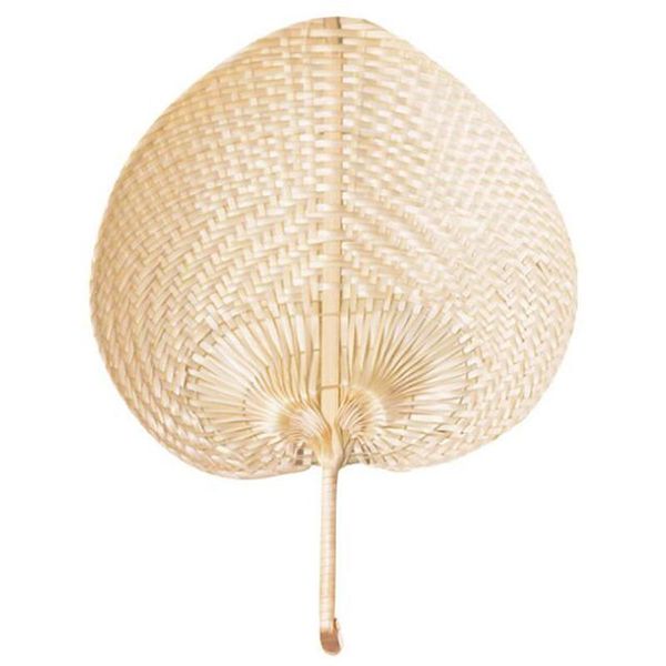 

other home decor 12pcs pure handmade diy heart shaped bamboo woven fan summer cooling chinese style hand fans wedding items