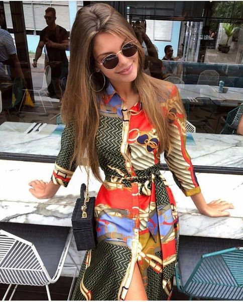 

ethnic clothing office ladies printed maxi shirt dress lace up waist full sleeve women african dashiki kaftan ramadan muslim abaya dubai gow, Red