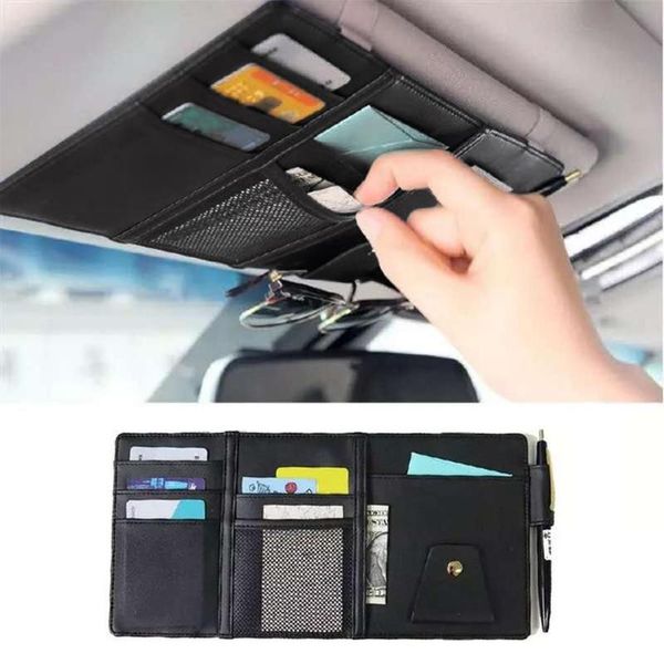 

car organizer sun visor storage clip sunshade bag interior accessories sunglasses pen cd card small files