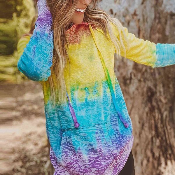 

luxury evening dress autumn and winter tie dyed long sleeved hoodie, Black;gray