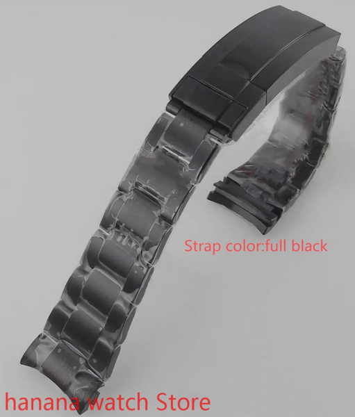 

watch bands 20mm stainless steel bracelet band deployment clasp fit 40mm watchband black, Black;brown