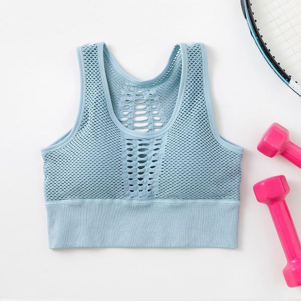 

yoga outfit pure color sports bra elastic tape bras for women without