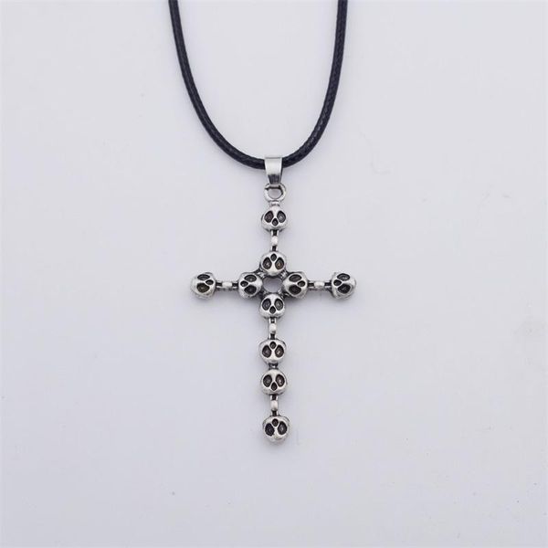 

12pcs vintage coss skeleton pendant necklace punk hip hop style jewelry necklaces, Silver