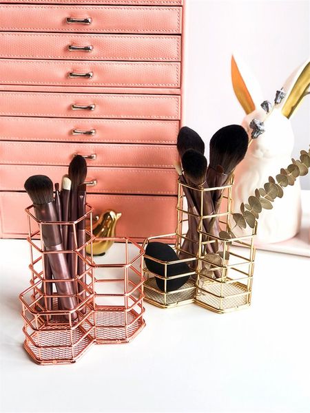 

storage boxes & bins makeup brush holder wrought iron organizer cosmetic lipstick pencil container eyebrow