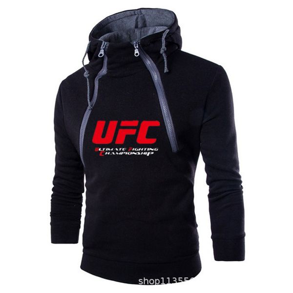 

men's hoodies 2022 hoodie mannen sweater gedrukt hoge kwaliteit herfst winter sweatshirt hip hop hooded mma boksen street style hoodie, Black