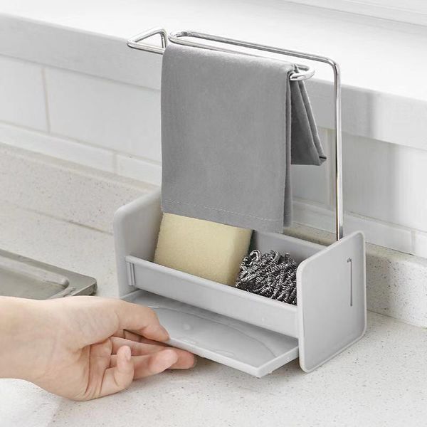 

kitchen sponge drain rack holder storage shelf organizer accessories shelves organizers dishcloth & organization