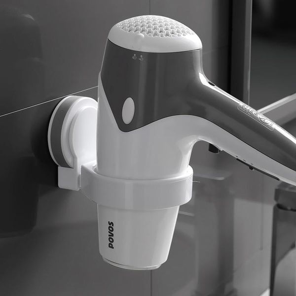 

bath accessory set ecoco hair dryer rack wall-mounted non-perforating super magic sction cup bathroom plug bracket shelving
