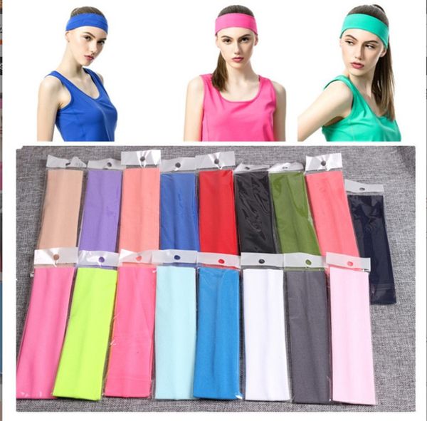 Nova moda sólida esporte yoga dança motociclista largo headband capas esticar fita cabelo elástico menina / mulheres cabeça envoltório acessórios de cabelo