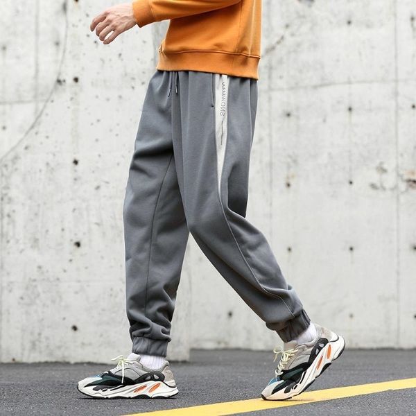 

men's pants pioneer camp streetwear trousers men winter warm fleece 100% cotton oversize sweatpants for male azr0300061 ihs4, Black