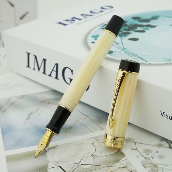 

jinhao 100 centennial white resin fountain pen arrow clip ef/f/m/bent nib with converter writing business office gift ink pens
