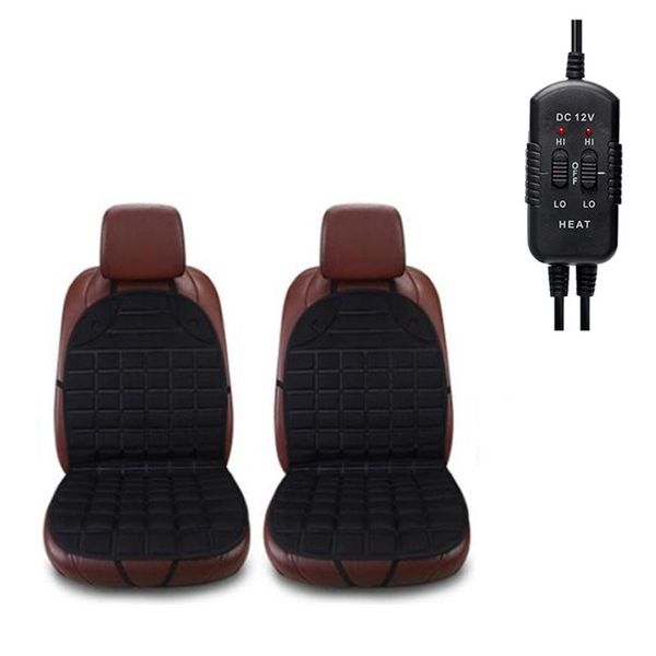 

seat cushions 12v heated cushion universal car heater with intelligent temperature controller (black), 2pcs