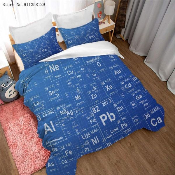 

bedding sets 2/3 pieces set blue background duvet cover math number bed quilt cartoon
