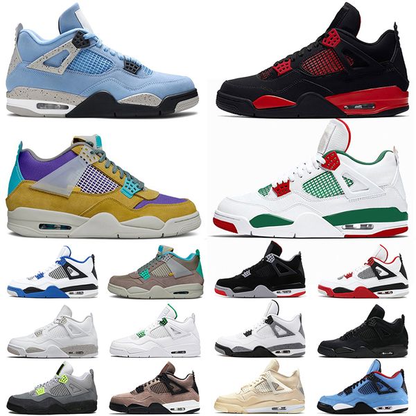 

great seller jumpman 4 4s basketball shoes for women men university blue taupe haze red thunder white oreo mens trainers sports sneakers bre