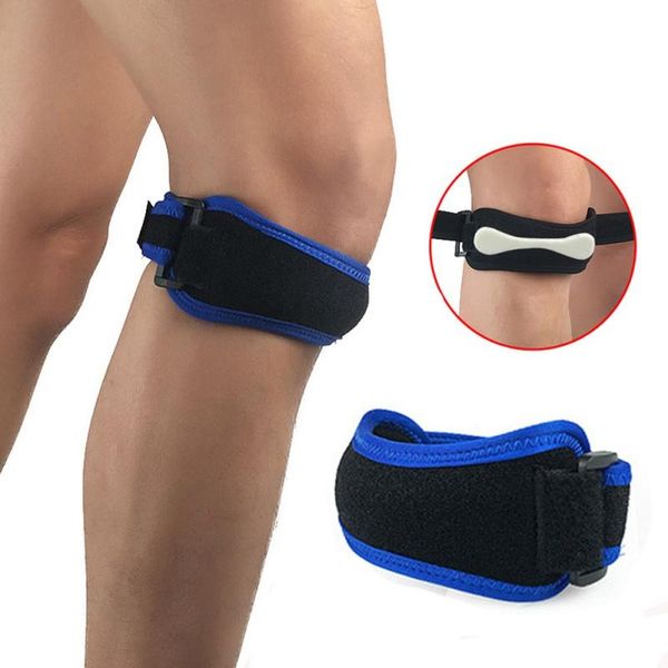 

elbow & knee pads 1 pc sleeve neoprene elastic adjustable compression leg patella wrap warmer protector outdoor sportswear accessories, Black;gray