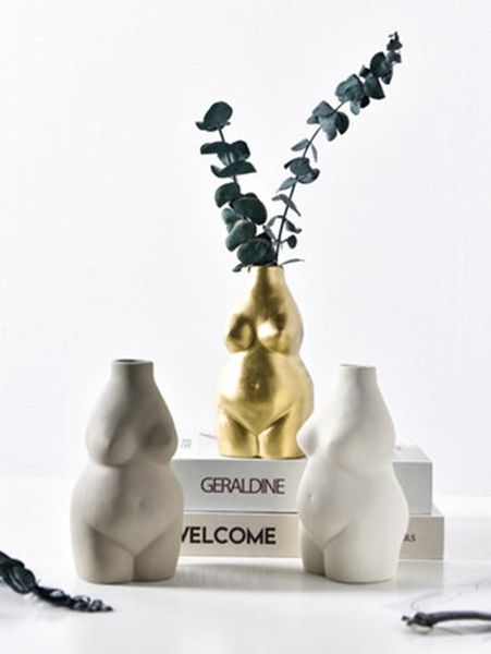 

vases woman body art vase- ceramic jardiniere- home decoration-dried flower pot arrangement - crafts planter-deskdecoration