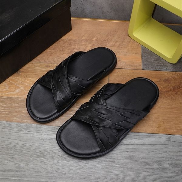 

men's cross sandals with cowhide face in summer 70% off factory store online sale, Black
