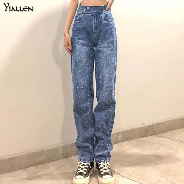 

summer y2k pants harajuku print korean fashion high waist jeans casual baggy streetwear 2021 straight denim trouser women's, Blue