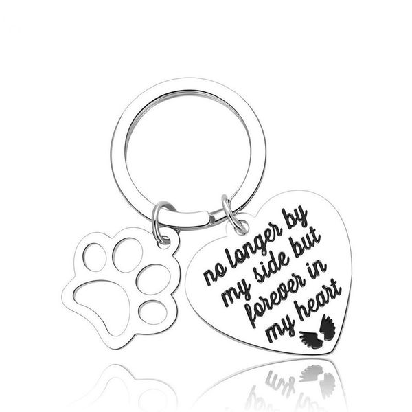 

pet memorial gift keychain for dogs cats loss of pet sympathy diy crafts remembrance jewelry keyringsdio chan contact, Slivery;golden