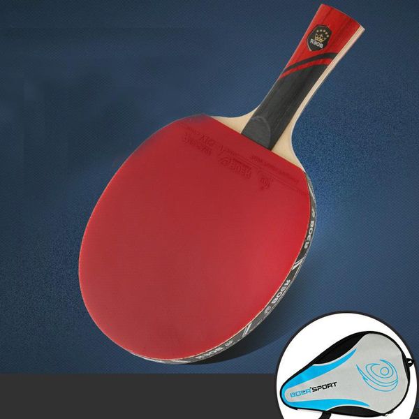 

professional 7 layers full wood table tennis bat racket long short handle pong paddle practice with bag good control raquets