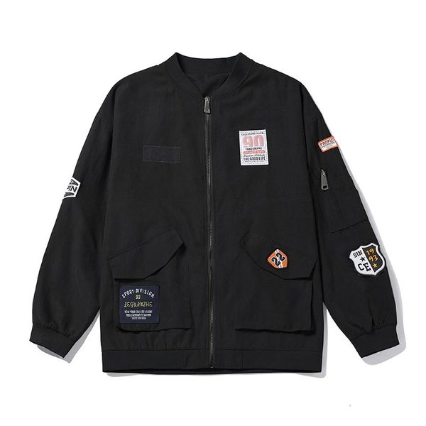 

women's jackets male bomber plus size, black jacket with mixed prints, hip hop style, motorcycle, harajuku streetwear, , 5563, Black;brown
