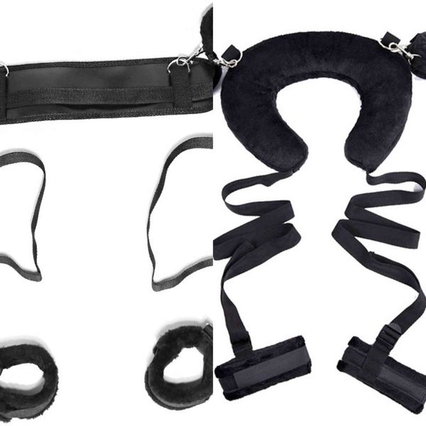 Bondage Giocattoli sessuali per donne Coppie Cosplay Giochi per adulti Manette di peluche e polsini alla caviglia BDSM Bondage Fetish Slave Adult 1122