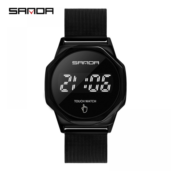 

fashion watch luxury men watches single movement multi-function digital electronic student touch waterproof wristwatches, Slivery;brown