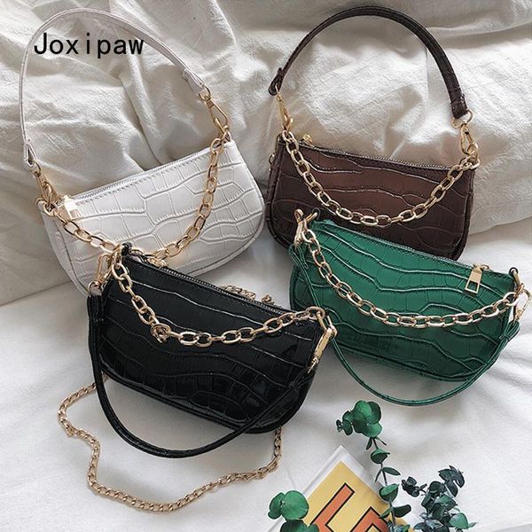 

evening bags trend women's 2021 fashion all-match shoulder bag messenger pu leather zipper baguette luxury designer handbags