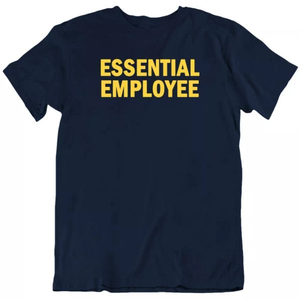 

essential employee hero t shirt, White;black
