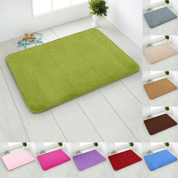 

bath mats coral fleece mat thicken home bathroom carpet water absorption non-slip memory washable foam absorbent rug toilet floor