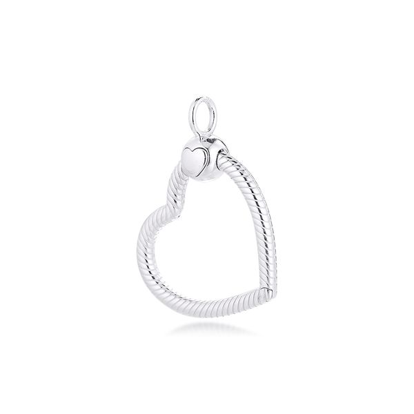 

sterling silver charms mother's day moments heart o pendant 2021 fashion female beads for jewelry making fits original bracelets, Black