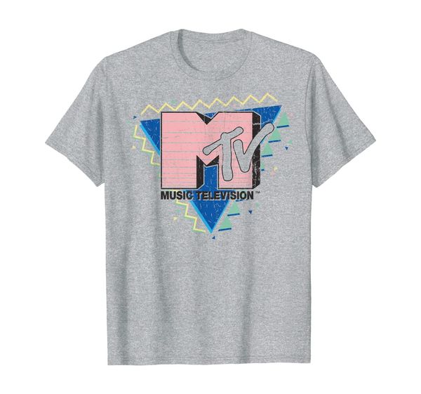 

mtv pink stripes logo 90's retro design graphic t-shirt, White;black