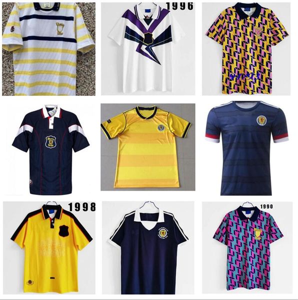 

1998 world cup final scotland retro soccer jerseys 90 93 94 95 96 98 away vintage classic football shirt, Black;yellow