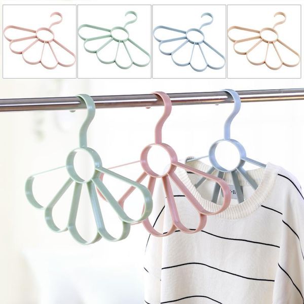 

plastic convenient multi-function practical storage rack scarf necktie petal form coat hanger nordic style belt hangers & racks