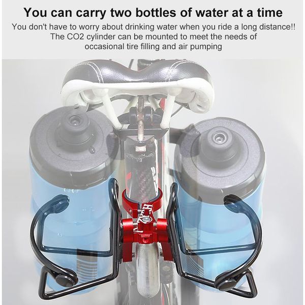 

universal bicycle bottle holder adapter converter bike cage double connector conversion bracket handlebar seat post water bottles & cages