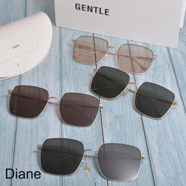 

sunglasses 2021 fashion gm metal square frame glasses women gentle diane polarized uv400 sun for men, White;black