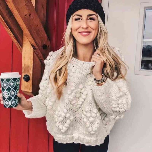 

autumn winter women's sweater long sleeve streetwear knitting soft pullovers jumpers oversized knit sweaters women 210603, White;black