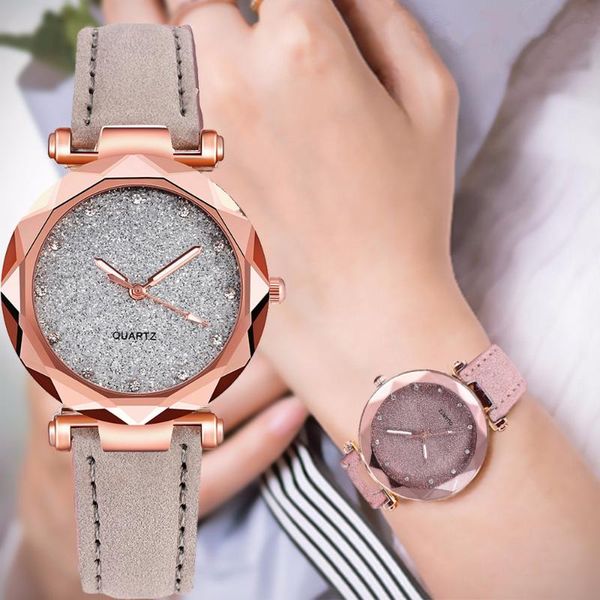 

wristwatches sports women's watch rhinestone rose gold quartz female belt watches fashion clock reloj de mujer, Slivery;brown
