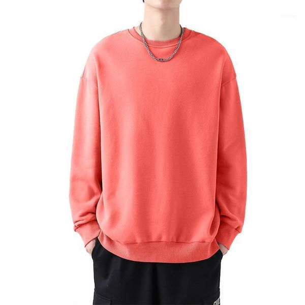 

men's hoodies & sweatshirts man and women solid color o-neck tracksuit men cotton plus size, Black