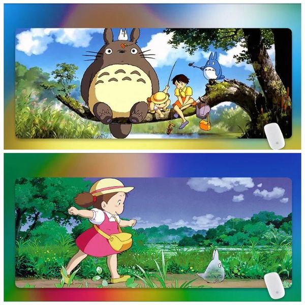 

mouse pads & wrist rests 900x400mm my neighbor totoro cartoon anime gamer play pad gaming large computer keyboards locking edge deak mat
