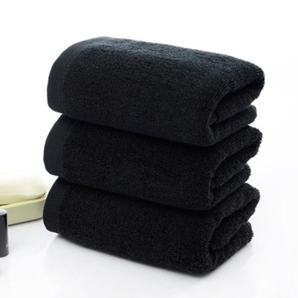 

towel black bath pure cotton soft for bathroom el machine washable ksi999