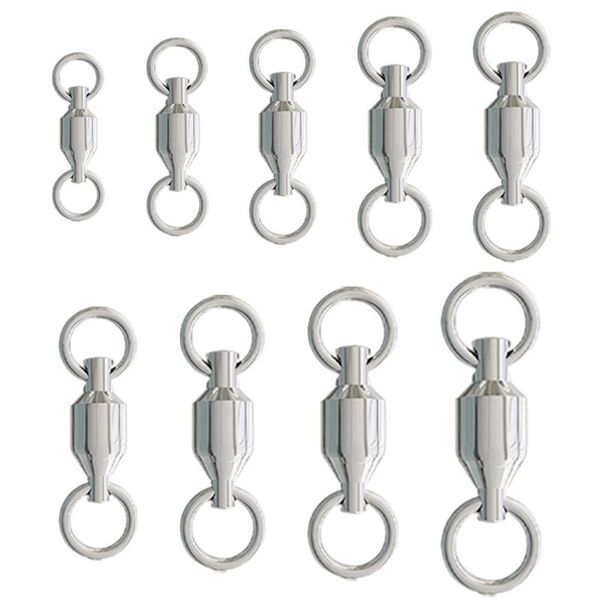 

fishing hooks 25pcs swivel high strength connectors ring heavy duty stainless steel large line connector for trolling welding