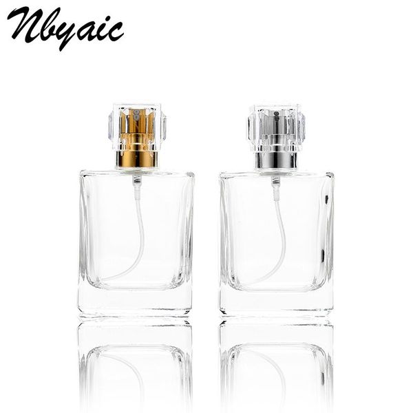 

storage bottles & jars nbyaic 50pcs perfume bottle 30ml 50ml high-end portable transparent glass sub-bottle press spray empty