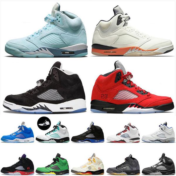 

2022 men 5 5s basketball shoes bel trophy room 3 space jam alternate grape pink foam sneakers trainers size 40-47